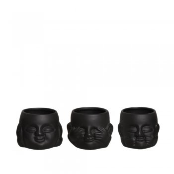 TRIO DE BUDA PRETO FOSCO A8 D9