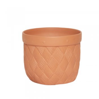 CACHEPO CESTO TERRACOTA FOSCO A13 D15